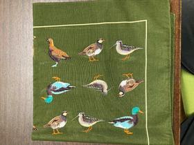 Snuff Handkerchief - Green Asst. Game Birds