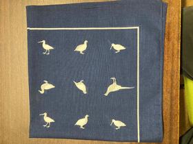 Snuff Handkerchief - Navy Game Birds