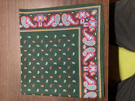 Snuff Handkerchief - Green Pine Paisley