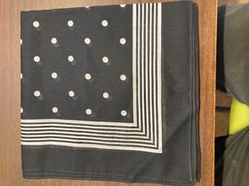 Snuff Handkerchief - Black Big Polka Dot